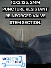 10x2.125 inner tube Straight valve 2mm thick extra durable, puncture resistant.